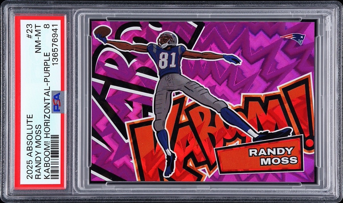 2025 Panini Absolute - Kaboom! Horizontal Randy Moss #23 Purple