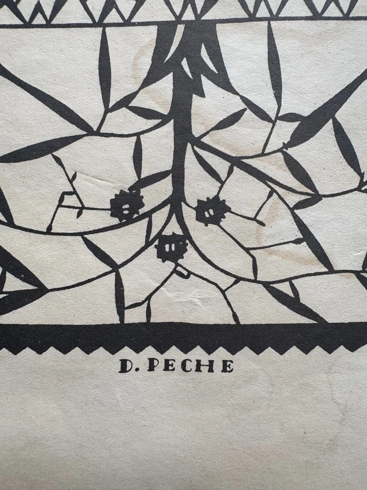 Dagobert Peche (austriaco): Wiener Werkstatte Broadside. Placa firmada. c.1919 Foto 2 de 4