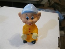 Vintage 1980's Disney Snow White  Seven Dwarfs Dopey Rubber Bath Tub Toy 5"