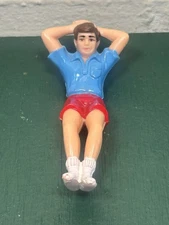 Vintage Relaxing Guy Pose Scale Model Train  Athletic Hard Plastic Figurine Man