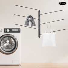 180 Degree Black Swivel Saddle Blanket Rack 2 Set Saddle Blanket Racks 6-rod US