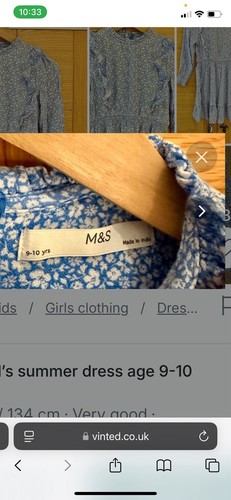 Marks And Spencer Girls Dress 9-10 - Picture 4 of 5
