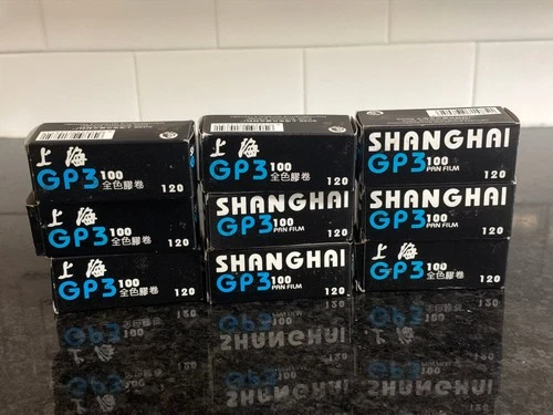 Shanghai GP3 100 B&W 120 Medium Format Film Lot of 9 Rolls Expired 2013 - product listing photo