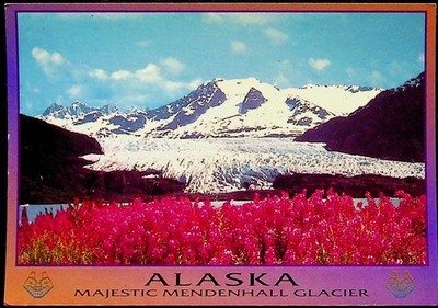 John Hinde Curteich Postcard Alaska Mendenhall Glacier Vtg Unposted