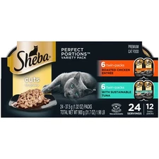 Perfect Portions Wet Cat Food Cuts in Gravy Variety Pack, Roasted Chicken Ent...