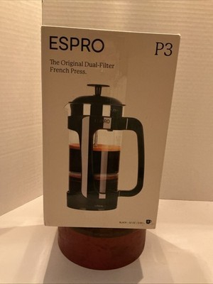 Espro Dual Filter - P3 French Press 8 Cup Micro Filter System Brand New