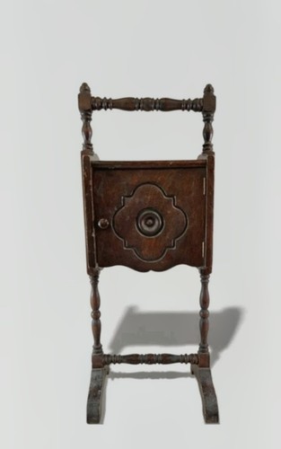 Antique Wood Smoking Stand 11 1/2 wide by 29 tall