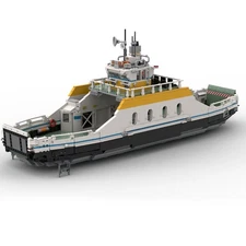 Medium Car Ferry with Loading Ramps 2839 Pcs Vehicle Building Set MOC