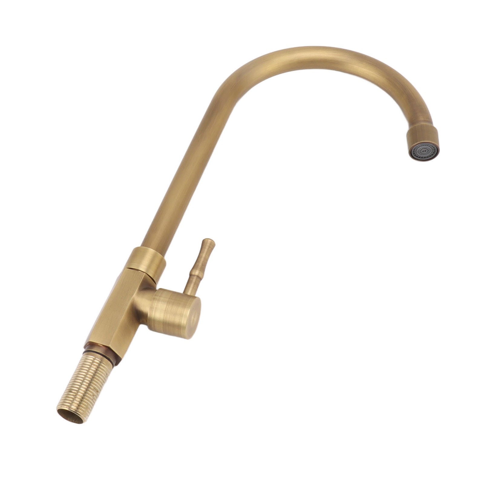 Antique Brass Bathroom Sink Faucet Single Handle Vanity Tap Splash Proof