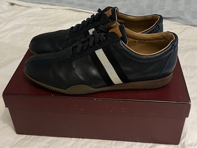 Bally Men's Casual Shoes Blue Calf Leather Lace Up  Size 10 US