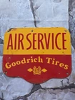 VINTAGE GOODRICH TIRES AIR SERVICE PORCELAIN SIGN CAR GAS TRUCK MOTORCYCLE 10×8"