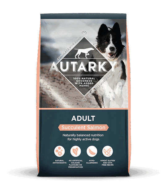 Autarky Hypoallergenic Adult Dry Dog Food, Succulent Salmon, 12 kg | Complete working dog food, wheat gluten and soya free, omega 3, naturally palatable salmon and rice, digestive support - Image 4