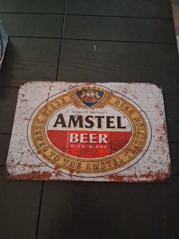 Amstel Beer 8x12 Repoduction Tin Sign