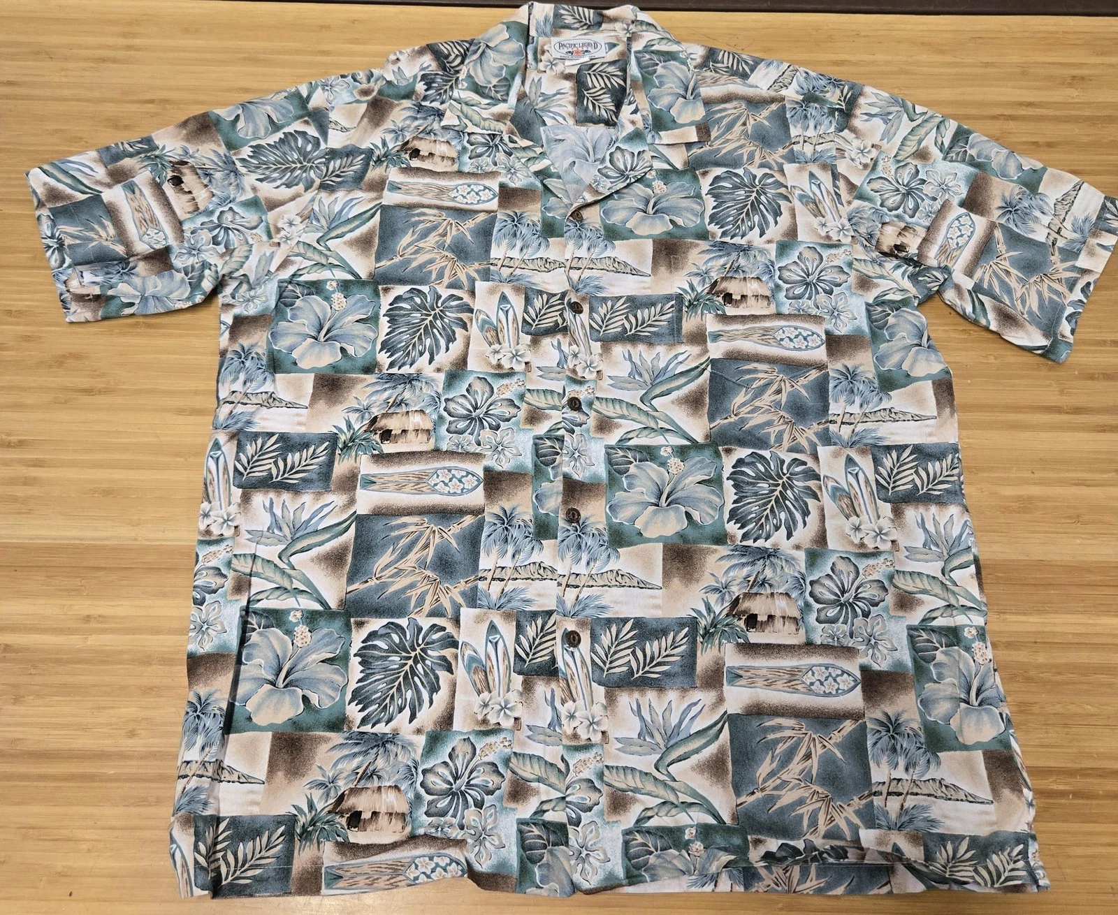 Pacific Legend Shirt Mens XL Blue Hawaiian Aloha Tropical Button Up Made USA
Opens in a new window o