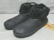 FLOJOS womens slip-on flats Jolin style black bootie slippers size 7 Medium NEW