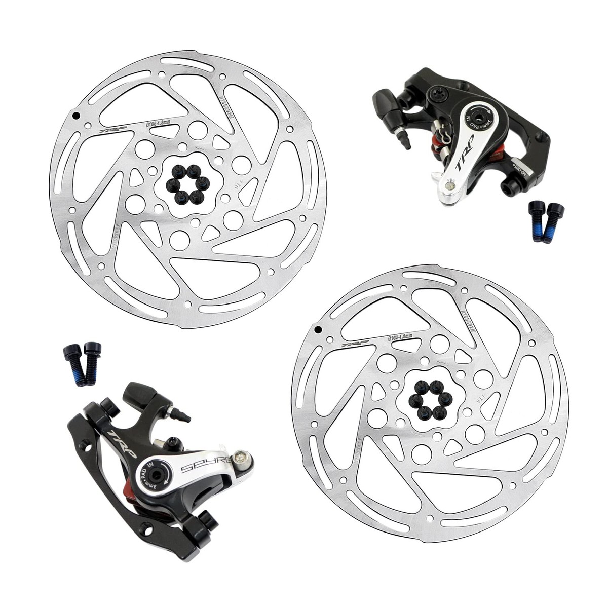 SHIMANO - TRP SPYRE 160mmディスク付き TRP SPYRE Cycling Road Alloy Mechancial Disc Brake Set 160mm