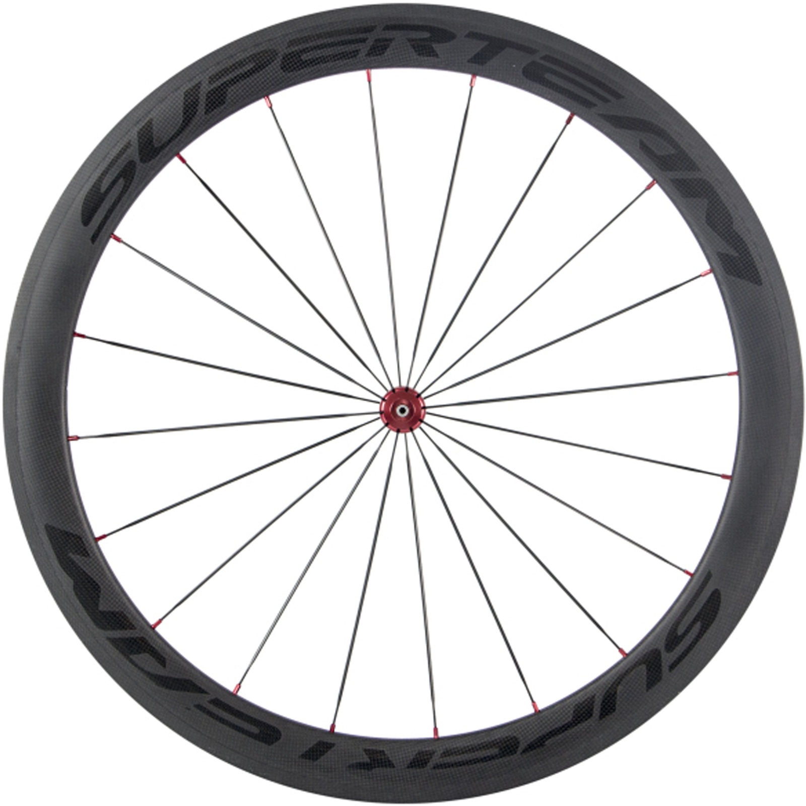 SUPERTEAM 50mm Carbon Clincher Wheelset Red R36 Road Bike Carbon Wheels ...