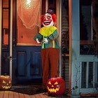 6ft Halloween Clown Decorations Yellow Eyed Voice Controlled Outdoor Home Party