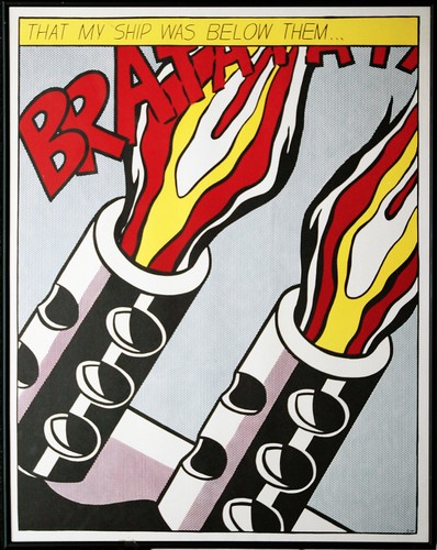 Roy Lichtenstein 1923-1997: As I obrí fuego 3 litografías de conjuntos de colores Amsterdam - Imagen 4 de 6