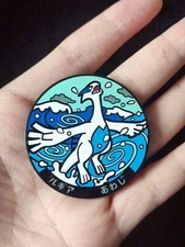 Lugia Enamel 2" Pin Metal Badge for hat backpack lapel