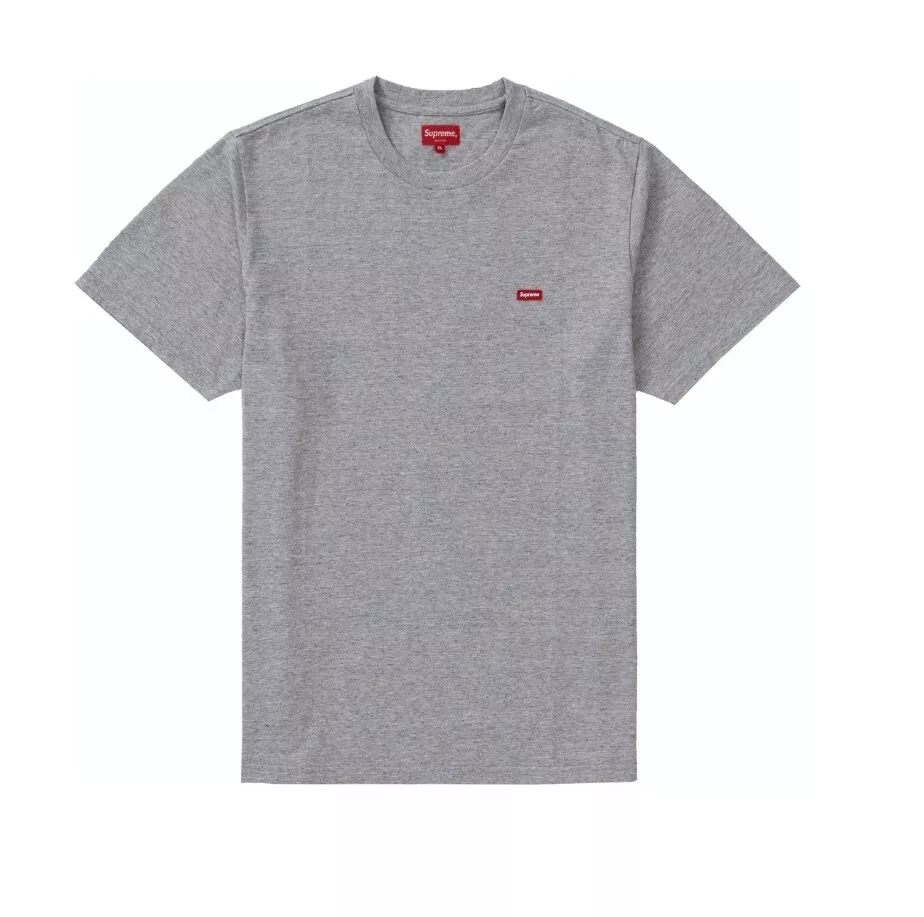 Supreme Small Box logo tee SS19 gris bruyère L large   100 % authentique 