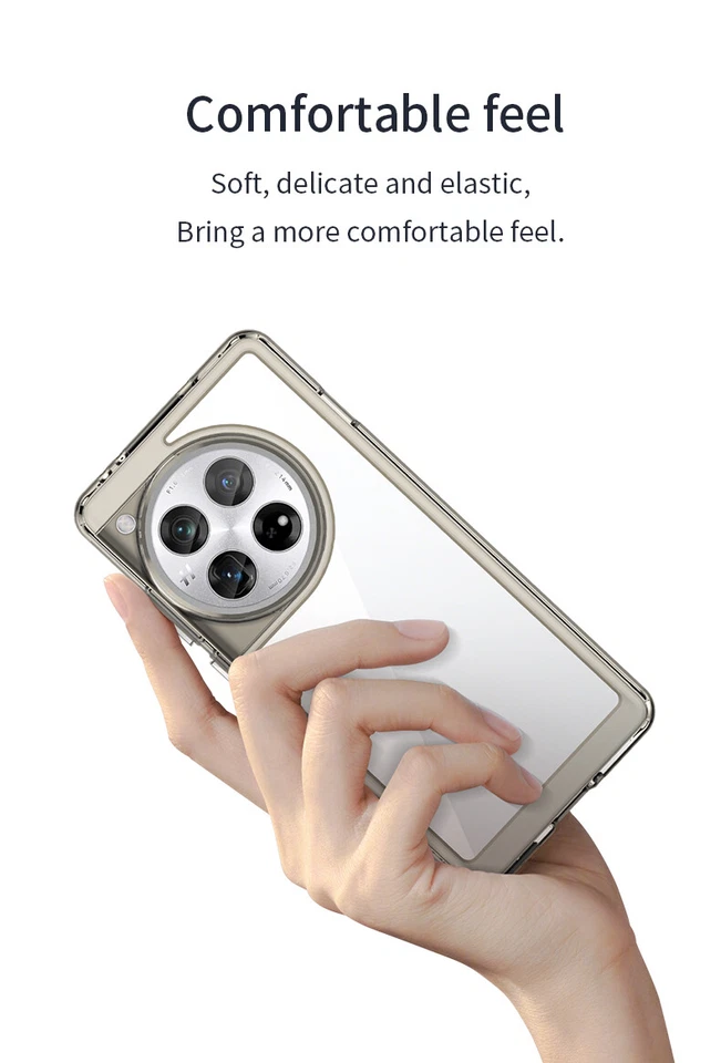 Funda protectora resistente transparente colorida para teléfono OnePlus 12R 11 Nord CE4 N300 Foto 3 de 4