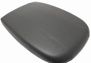 Armrest Center Console Lid Cover Real Leather For Camaro 97-02 Black Gray Stitch