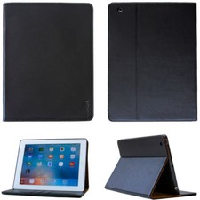 Premium Echt Leder Cover Apple iPad 2 3 4 Tablet Schutzhülle Case Tasche schwarz