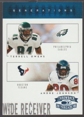 2005 Throwback Threads Generations Blue Owens/Johnson Eagles/Texans SN 25/100