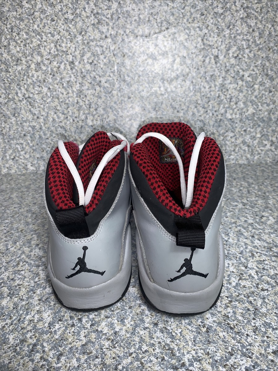 Girls Nike Air Jordan 10 Retro X GS 487211-009 Wolf Grey Black