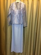 EVER BEAUTY SIZE 8 PURPLE LILAC FORMAL MOTHER WEDDING POLY/ACETATE GOWN DRESS