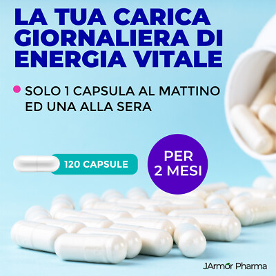 Magbis Magnesio Bisglicinato E Malato &ndash; 120 Capsule J.Armor Pharma &ndash; Energia E Relax