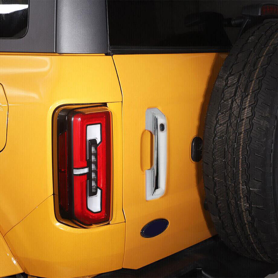 For 2021-2024 Ford Bronco Chrome Exterior Door Handle&Tailgate Cover Trim Decor