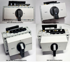 NOTSTROMUMSCHALTER LASTUMSCHALTER Sonth. Einbau   25A  32A  63A  80A  100A