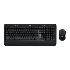 Logitech Advanced Combo Wireless Keyboard and Mouse, Black