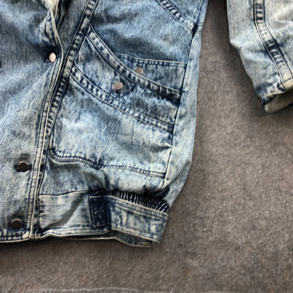 Vintage Giacca Blue By J Gallery Jacket Women Large Acid Washed Denim Sherpa 90s - Image 3 of 4