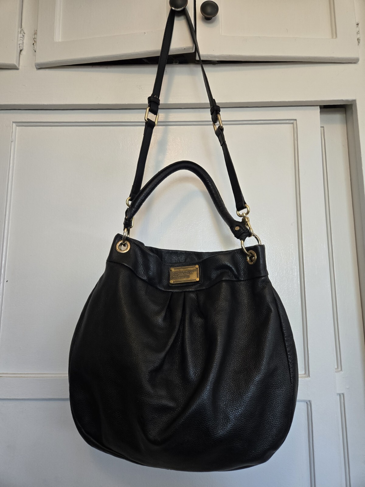 MARC by Marc Jacobs 'Classic Q' Hillier Black Leather Hobo Purse