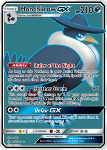 Honchkrow GX 202/214 SM Unbroken Bonds Ultra Rare Full Art Pokemon Card M/NM