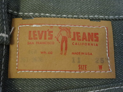 Vintage 60s LEVIS 361 Big-E Denim Pants Jeans Kids sz11 w25