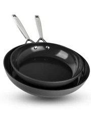 Gotham Steel Pro Ultra Ceramic 2X 10'' and 12'' Fry Pan Set