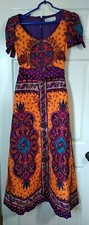 Vtg 60 70 Malcolm Starr Rizkallah Mid Century Modern Designer Dress Vtg Sz 8