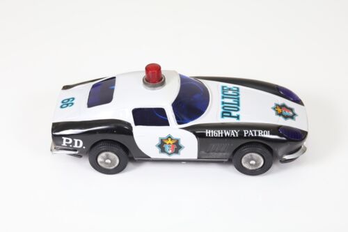 Daishin Japan Vintage Ferrari 275 GTB Tin Toy Police Car . Works. Video. - Picture 2 of 11