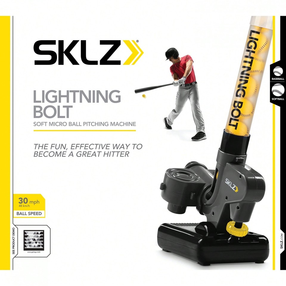 Lightning Bolt Pro Automatic Pitching Machine - 26 Ball Capacity ...