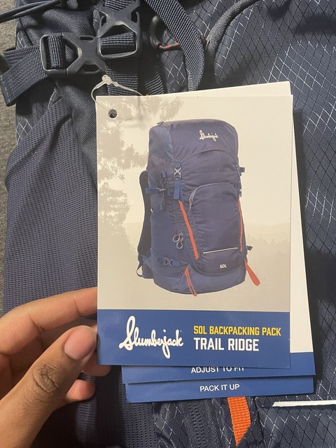 Sac à Dos Slumberjack Trail Ridge 50L – Bleu Marine – Neuf Avec Étiquettes