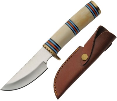 Rite Edge Fixed Knife 4.25'' Stainless Steel Blade Natural Smooth Bone Handle