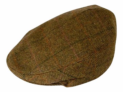 British MadeTweed Flat Cap By Gamble & Gunn With Abraham Moon British Tweed