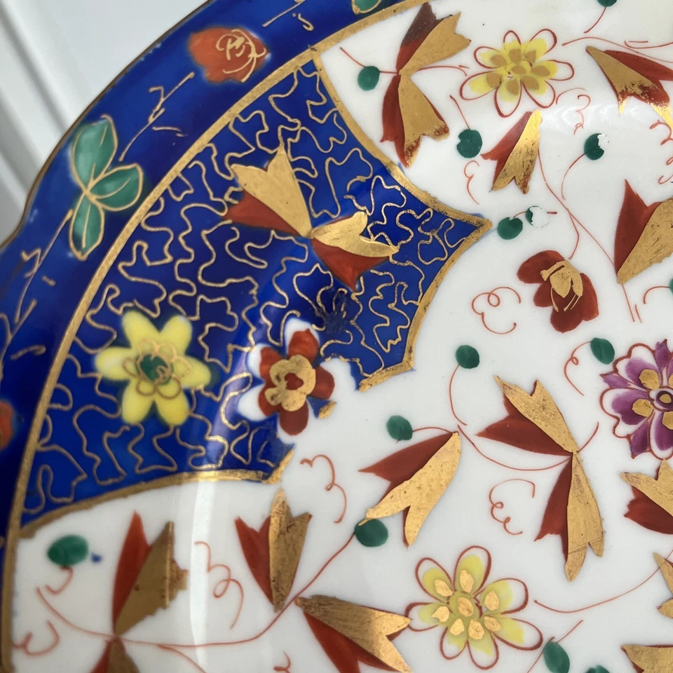 3 Platos Antiguos Estilo Imari Pintados a Mano (Colmena Escudo Real Viena) Foto 3 de 4