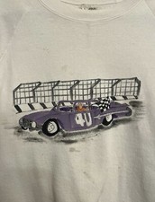 VINTAGE 1980s HAND PAINTED STOCK CAR SWEATSHIRT