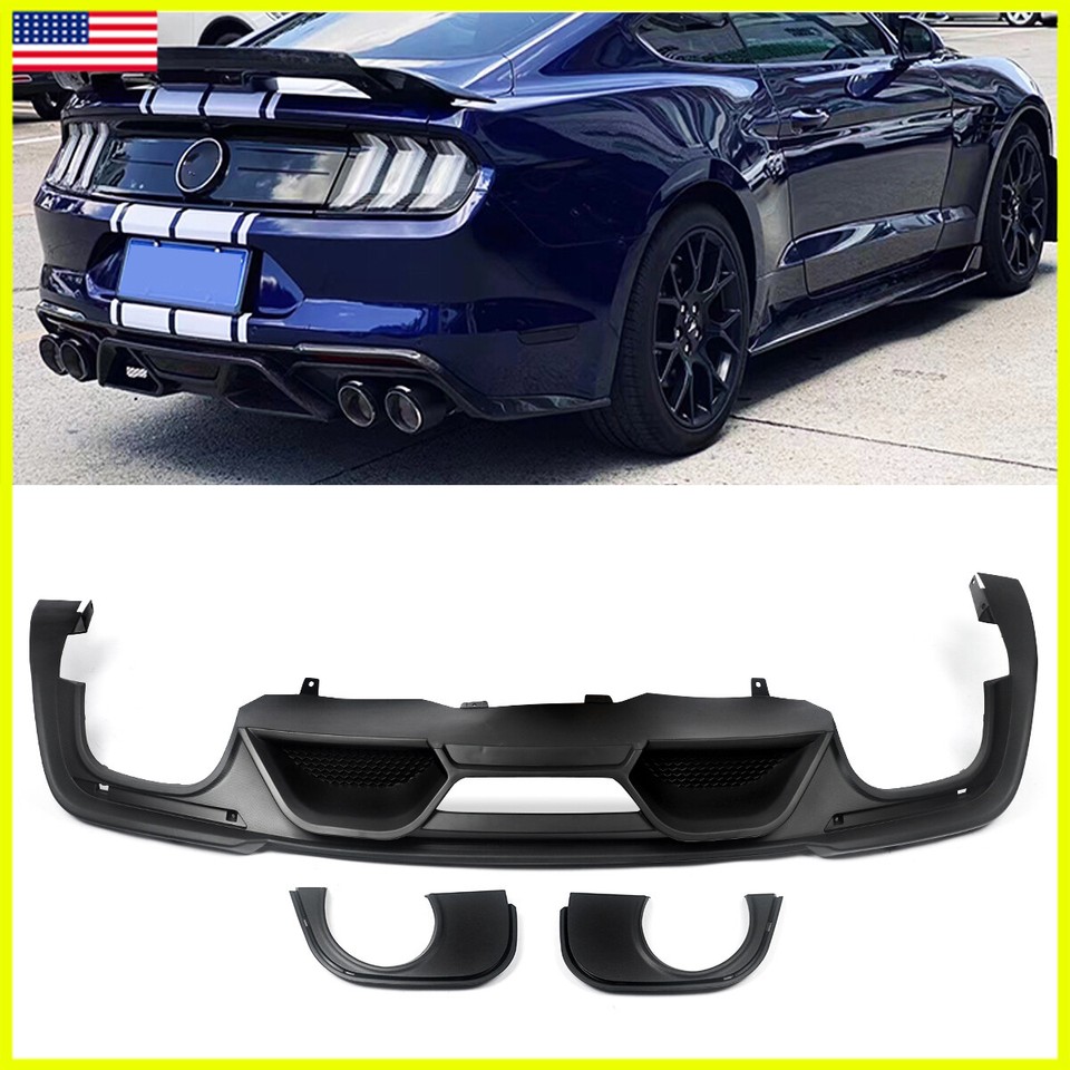 For 18-22 Ford Mustang GT500 Style Rear Bumper Lip Diffuser