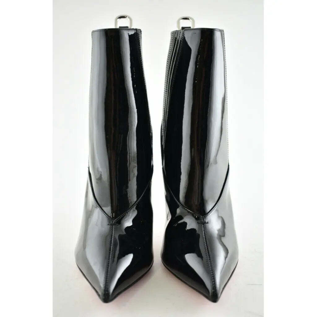 Christian Louboutin Epic Boot 100 Black Patent Stiletto Heel